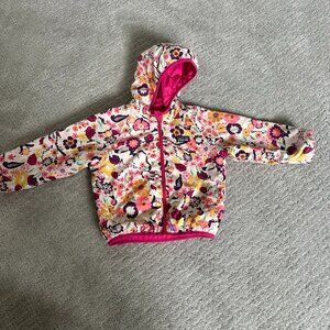 Reversible Patagonia Puffer Coat, Size 3, Pink/Floral, Hoodie
